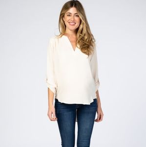 Pinkblush maternity blouse cream US S